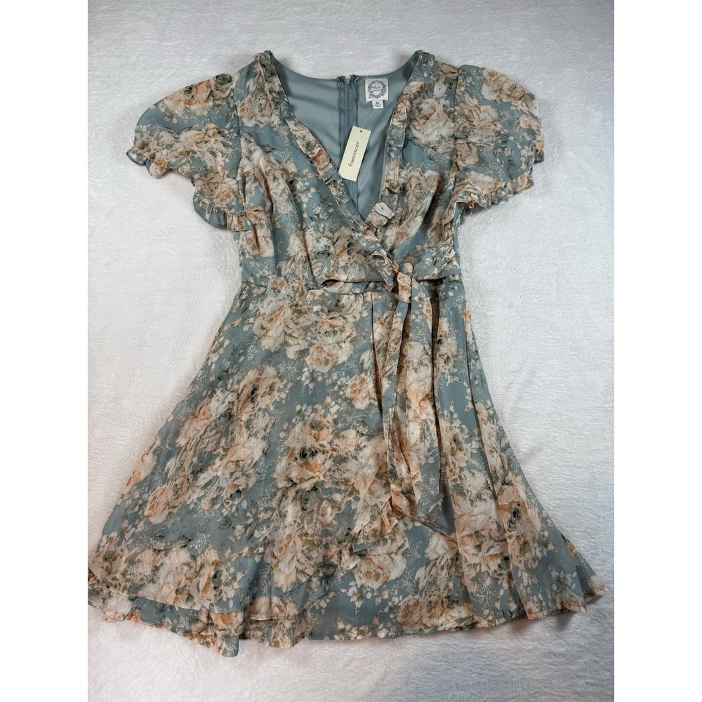 NWT Francesca's Floral Wrap Dress Boho Chic Summer Coquette Cottage Medium